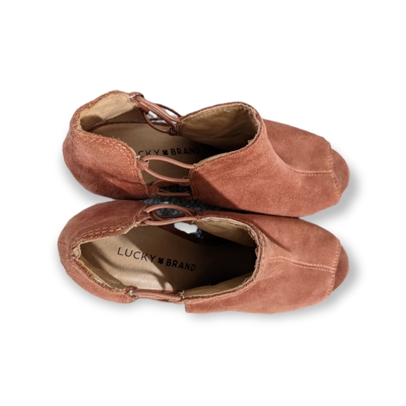 Lucky Brand Suede Wedge Ankle Boot - Picture 2 of 4